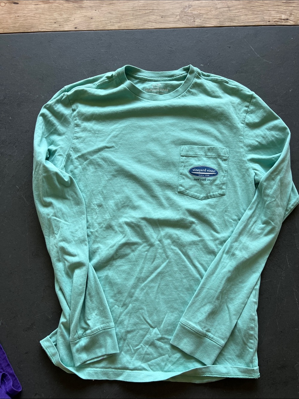 Vineyard Vines Men's Long Sleeve Pocket Tee - Seafoam Green